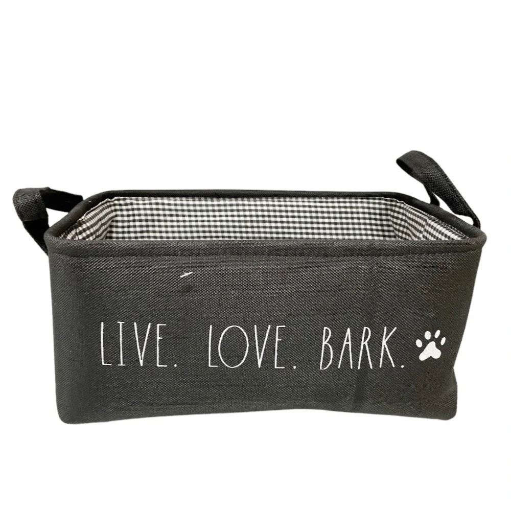 NEW Rae Dunn LIVE. LOVE. BARK. 🐾Collapsible Basket w/Handles